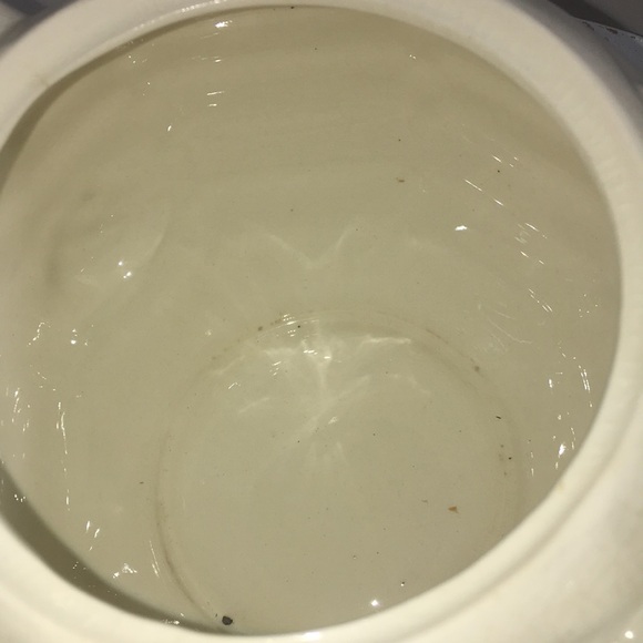 Vintage aqua detailing white Art Deco tea pot - Picture 4 of 9